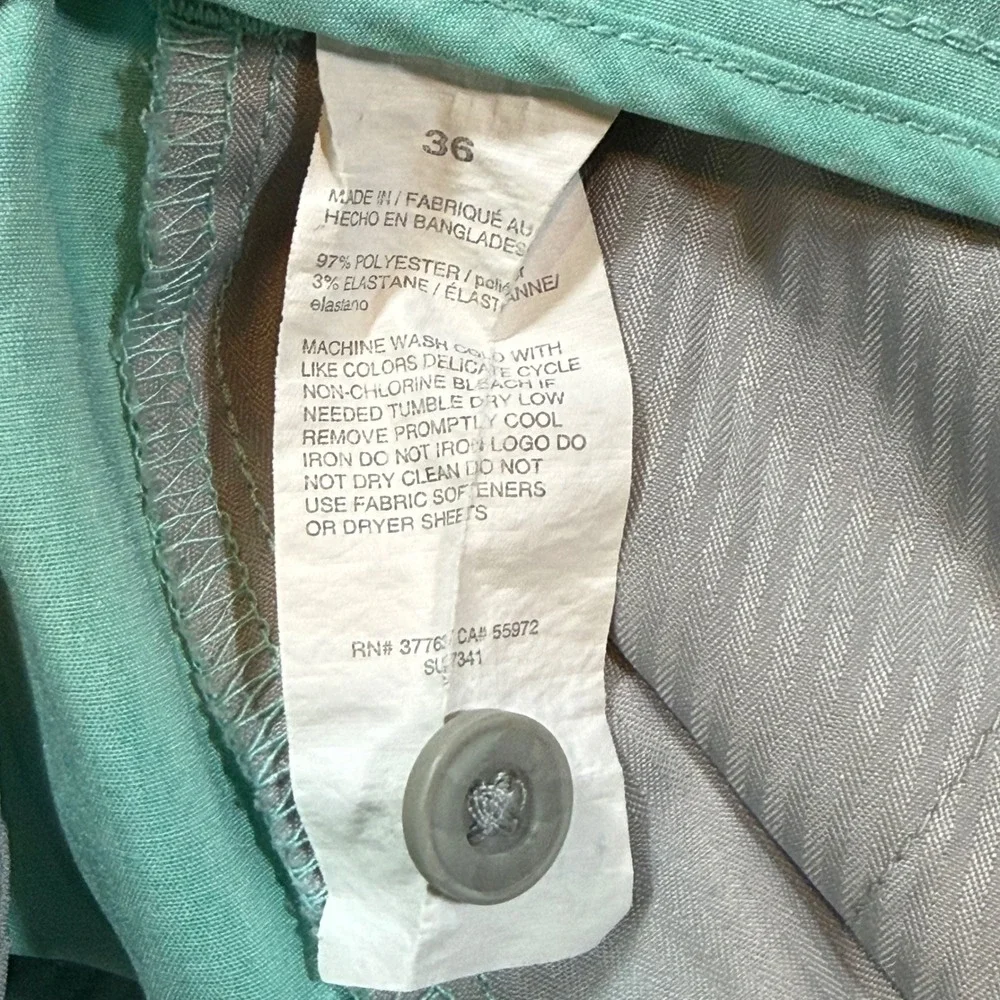 PGA Tour Golf Shorts Men 36 Mint Green Stretch Performance Flat Front Athleisure